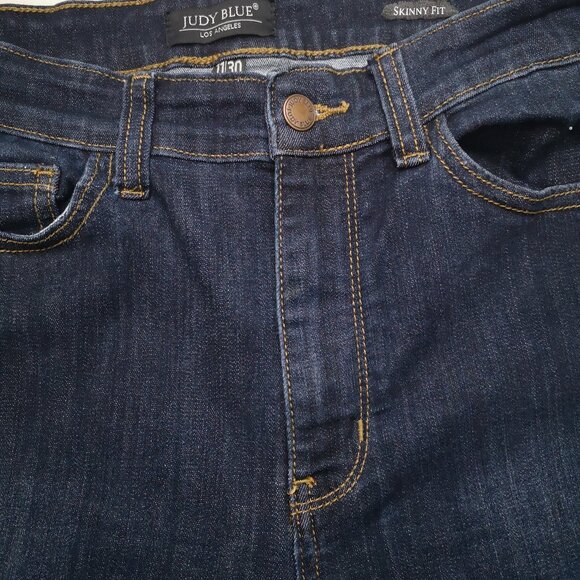 Judy Blue Los Angeles Ladies Size 11/30 Dark Wash Skinny Fit Jeans - Picture 8 of 15